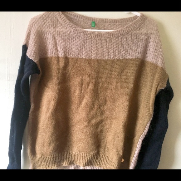 United Colors, color block sweater pink caramel - Picture 5 of 6